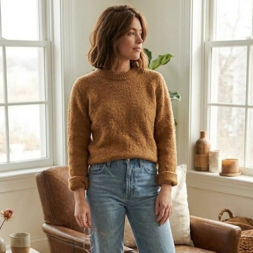 Treasure & Bond Warm Brown Knit Sweater Size X-Small